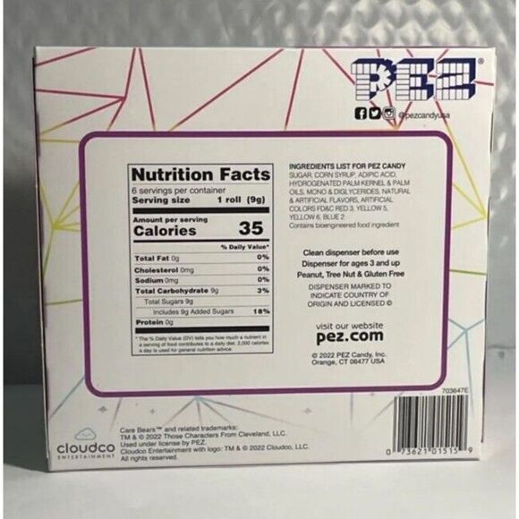 Pez Care Bears Gift Set - Cheer Bear & Funshine Bear Dispensers & 6 PEZ Refills - Picture 2 of 2